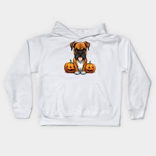 Halloween Boxer Dog #2 Kids Hoodie